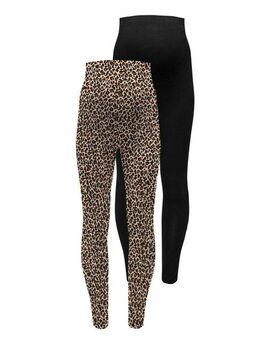 ONLY MATERNITY Umstandsleggings OLMLOVELY NEW LEGGING 2PCK AOP JRS NOOS (Packung, 2-tlg)