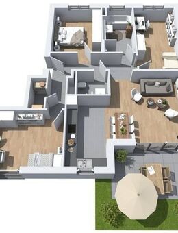 Moderne 4-Zimmer-Neubau-Wohnung mit 2 Bädern und eigenem Garten - Wiesbaden