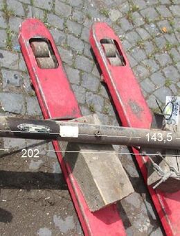 Peitz Wohnwagenachse (1350 kg) gebr. X-EBD 12 ca 202cm (aus LMC 490P BJ 87) - Schotten Zentrum