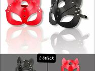 2 Stück Damen Katzenmaske mit Ohren Rot Schwarz Katzen Fetisch BDSM Maske Kostüm 19,90€* - Villingen-Schwenningen