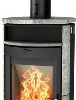 Fireplace Kaminofen Heathus Parma Speckstein, 6,0 kW, Dauerbrand, Tee- und Holzfach