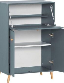 Schildmeyer Schreibtisch Serie 500, Breite 65,2 cm, Sekretär Aktenschrank mit ausklappbarer Schreibplatte
