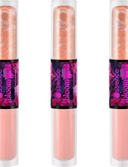 Essence Lidschatten in the bloom'light duo eyeshadow, 3-tlg., mit hochpigmentierter Textur