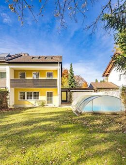 In Riemerlinger Bestlage: Haushälfte mit großem parkähnlichem Südgarten zur Modernisierung - Hohenbrunn