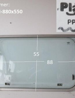 Wohnwagenfenster Planet PPB-RX D633 ca 88 x 55 BADFENSTER (Sonderpreis) Fendt / Tabbert (hellblau/weiß getönt) - Schotten Zentrum
