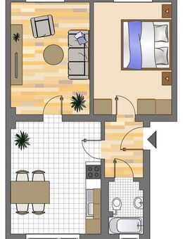 2-Zimmer-Wohnung in Herne Mitte im EG mit Dusche - Herne