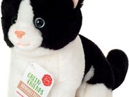 Teddy Hermann® Kuscheltier Katze sitzend schwarz-weiß 20 cm