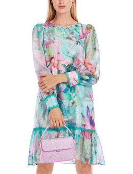 Marc Cain A-Linien-Kleid "Dew Drop" Party Premium Damenmode Kurzes Kleid mit Rüschensaum