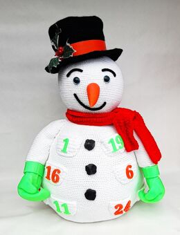 Adventskalender XXL Schneemann Nachtleuchtend selbst befüllen Advent Weihnachten Deko Dauerhaft - Walchum