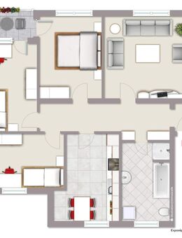 Zentrumsnahe lichtdurchflutete 4-Zimmer-Wohnung mit Balkon - Bad Neustadt (Saale)