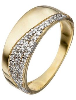 JOBO Goldring, 333 Gold mit 34 Zirkonia