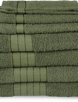 good morning Handtuch Set Uni, Frottee (Set, 8-St), Baumwolle, Walkfrottee, Bordüre, 500 GSM, Einfarbig, ohne Aufhängung