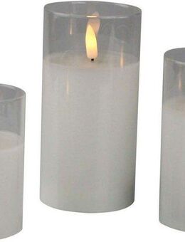 AM Design LED-Kerze (Set, 3-tlg), mit beweglicher LED-Flamme, weiß