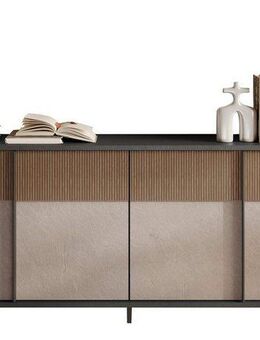 INOSIGN Sideboard Everest Breite 206 cm, Kommode mit 4 Türen, Anrichte, Soft/Self Closing, Korpus 22 mm