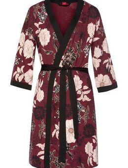 s.Oliver Kimono, Kurzform, Baumwoll-Mix, Gürtel, mit Blumen-Dessin