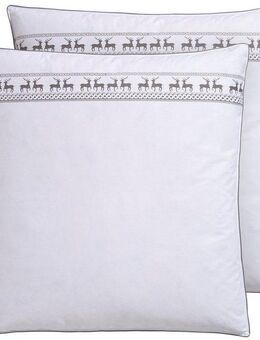 Älgdröm Federkopfkissen Finja Kopfkissen in 40x80 cm, 80x80 cm, 2-tlg., Füllung: 90% Federn & 10% Daunen, Bezug: Baumwolle, Kissen im Spar-Set, Made in Germany