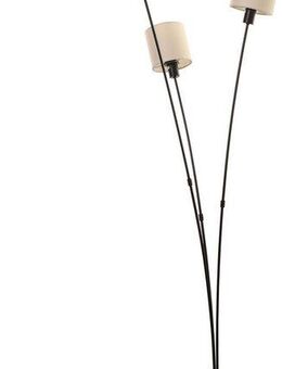 my home Stehlampe Ahrhütte, ohne Leuchtmittel, Stehlampe, 3-flammig mit Leinenschirmen, 148 cm hoch