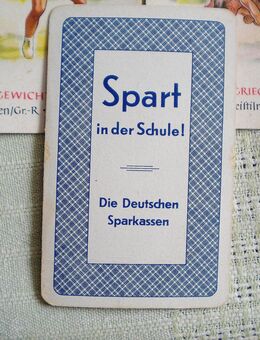 Quartett-Sport,Spart in der Schule,Die Deutschen Sparkassen,36 Karten,ca. 50er Jahre - Linnich