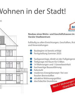 Neues Wohnen in der Stadt! Neubau im Vareler Stadtzentrum! Noch 7 Wohnungen verfügbar! - Varel