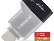 OTG USB 3.0 Typ C, Speicherkartenleser integral, SanDisk Extreme MicroSDXC 128GB mit einer Datenübertragung von bis zu 200MB/s, inklusive SD-Adapter - Fürth