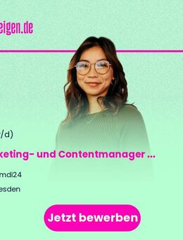 Marketing- und Contentmanager (m/w/d) - Onlineshop kamdi24.de - Dresden