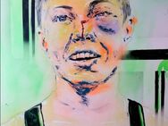 abstract, expressionism, rose namajunas, ufc fighter portrait painting - München