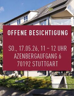 OFFENE BESICHTIGUNG 17.05.2026 VON 11-12 UHR KOMFORTABLE ERDGESCHOSSWOHNUNG MIT EIGENEM GARTEN - Stuttgart