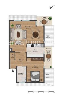 Schöne Dachgeschosswohnung mit Balkon - frisch renoviert und bezugsfertig - Saarbrücken