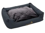 Hundebett Sleepy Time grey mit Kissen - L 120 x B 95 x H 30 cm