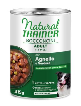10 + 2 gratis! 12 x 415 g / 400 g Natural Trainer - Bocconcini Adult Medium & Maxi Chunks Lamm 12 x 415 g