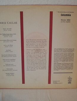 Maria Callas-dto.-Vinyl-LP,ca. 50/60er Jahre - Linnich
