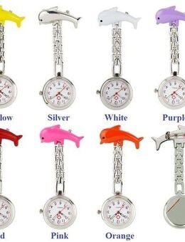 GWK-471.1 Schwesternuhr Pulsuhr Kitteluhr Kasak Uhr Rotkreuzuhr Nurse Watch Delphin - Lübeck