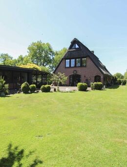 Reetdachidylle in ruhiger Feldrandlage von Wischhafen - Landhaus mit Ferienwohnung - Wischhafen