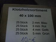 Klotzholzsortiment - 40 x 100 - Kunststoff -100 StücK - Ulmen