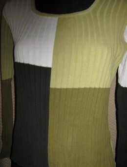 NEU * Edel * stylisch * Color- Blocking * Fein- Rippstrick * Pullover "Helleine" Gr. 36- 38/ S * pistazie- grün - Riedlingen