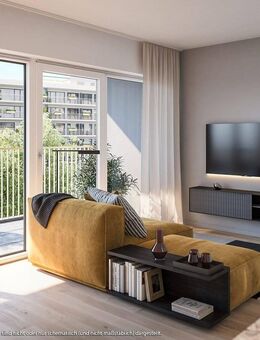 2-Zi-Wohnung mit großen Fensterfronten, Duschbad und geschützter Süd-Loggia - München