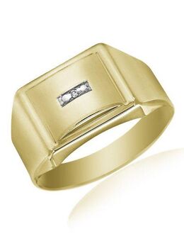 Firetti Siegelring Schmuck Geschenk Gold 333 Herrenring Goldring, mit Diamant