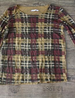 Mesh Kariertes Shirt leichtes zartes Shirt Sommershirt Langarmshirt braunkariert 40 - Neuenhagen (Berlin)