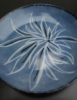 Fürstenberg Porzellan Schale 18,5 cm handbemalt Porzellanmalerei blau Blume Retro Vintage  3,- - Flensburg
