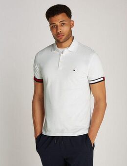 Tommy Hilfiger Poloshirt FLAG CUFF SLIM POLO mit Kontrast-Details