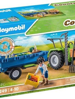 Playmobil® Traktor mit Hänger (71249), Country Konstruktions-Spielset, teilweise aus recyceltem Material, Made in Germany