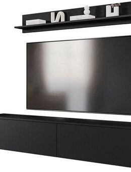 INOSIGN Wohnwand PARIS, Vitrine Türanschlag links/rechts wechselbar, (Komplett-Set, 3-St), grifflose Design, stehend und hängend montierbar