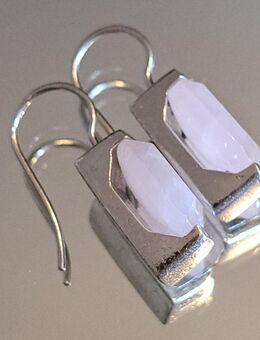 designer Silberohrringe rosa Quarz - Rostock