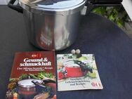 Silit Sicomatic-S Schnellkochtopf Edelstahl 5 l Vintage 19,-; 2 Einsätze gelocht+ ungelocht+ Dreibein zus. 19,- - Flensburg