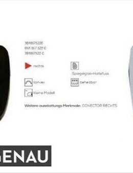 SPIEGELGLAS RECHTS BEHEIZT KON SEAT AROSA CORDOBA LEON 3B1857522C - Dortmund Wickede