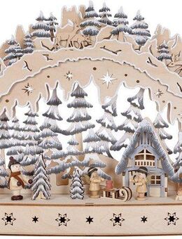 Myflair Möbel & Accessoires LED Schwibbogen Weihnachtsdeko (1-tlg), aus Holz, mit LED Beleuchtung, Höhe ca. 31 cm