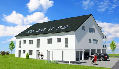 +++ NEUBAU +++ 3,5 Zimmer Obergeschosswohnung mit Balkon KfW55 in Riederich