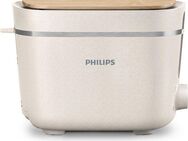 Philips Toaster HD2640/10 Eco Conscious Collection, 2 kurze Schlitze, 830 W, Aufwärm- und Auftaufunktion, biobasierter Kunststoff, Seidenweiß matt