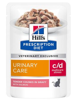 24 + 12 gratis! 36 x 85 g Hill’s Prescription Diet Nassfutter - c/d Multicare Stress Urinary Care mit Lachs