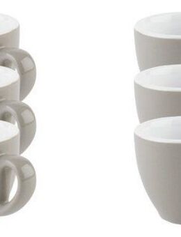 APS Espressotasse 6er Set Espresso Tassen -SNUG-, Porzellan, für Heißgetränke aller Art geeignet